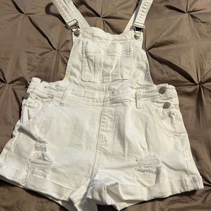 White Shorts overalls